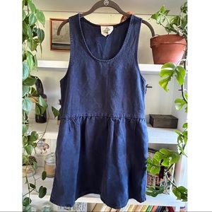 Jungmaven navy blue cotton  dress short
